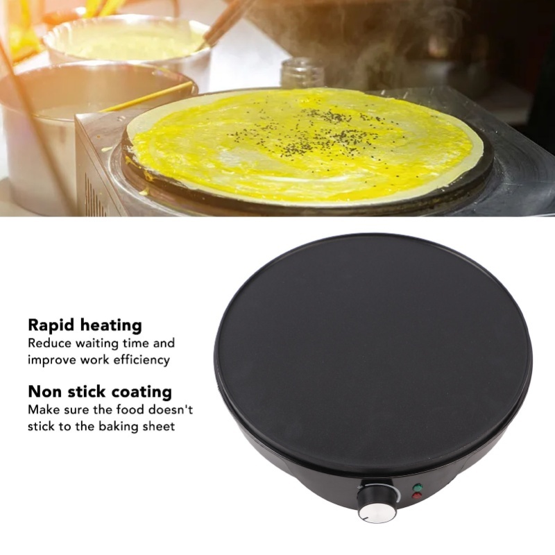 Crepe Maker Griddle - Plancha para Crepas Antiadherente de 12