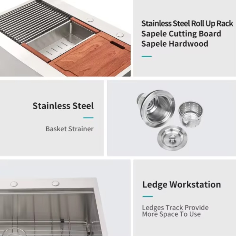 Commercial Kitchen Kitchen - Fregadero de cocina comercial de alta