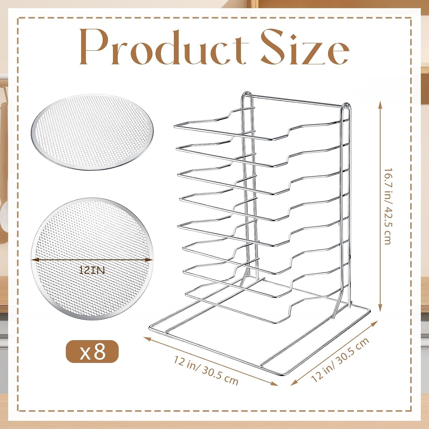 Estante para pizzas de 8 nivel - Commercial Kitchen In Home reseña y precio