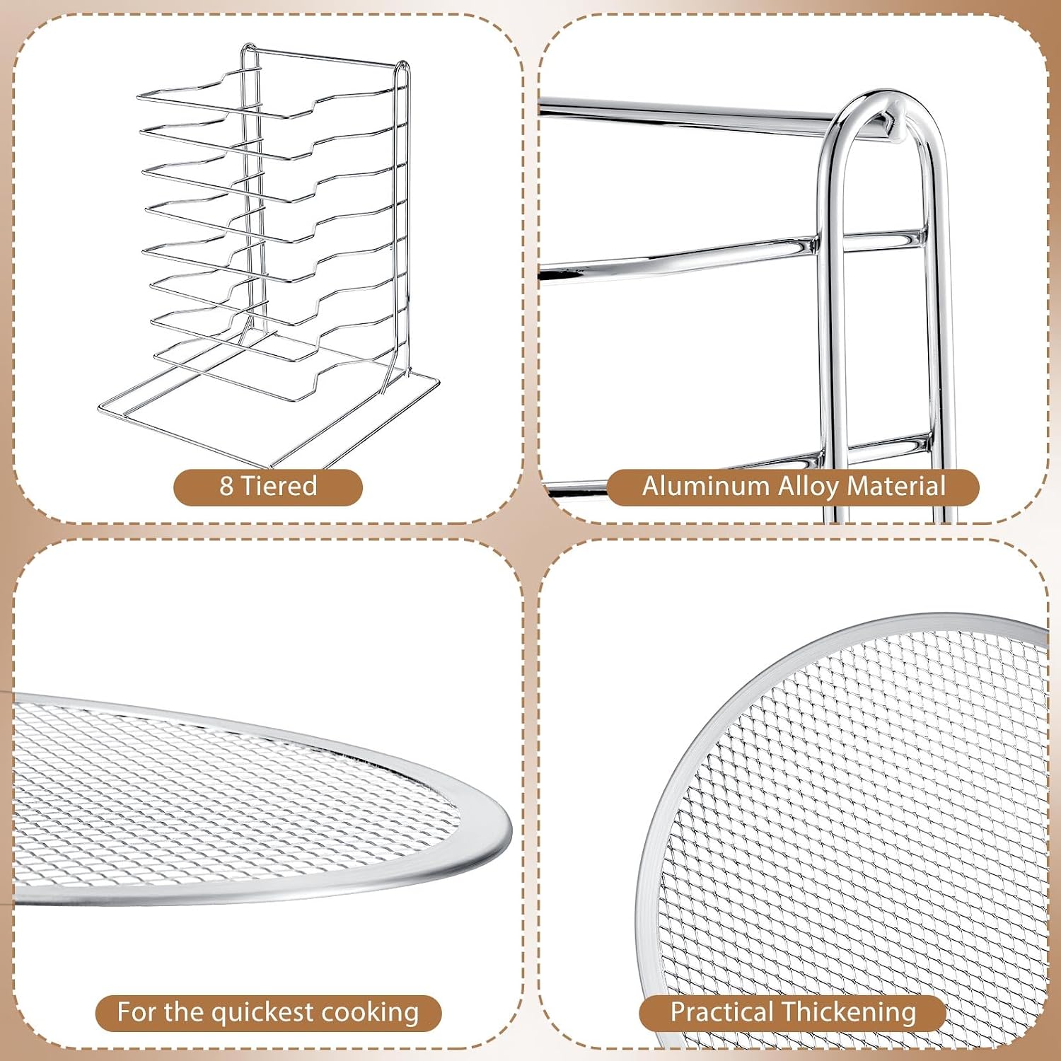 Estante para pizzas de 8 nivel - Commercial Kitchen In Home reseña y precio