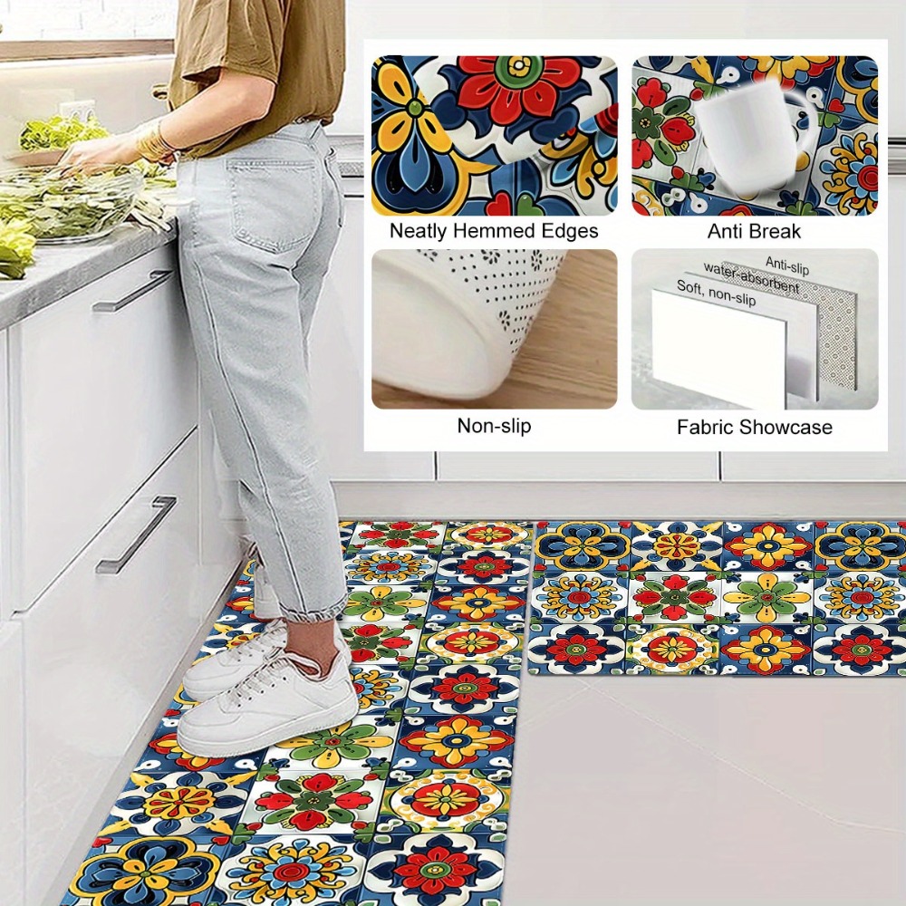 Alfombra de Estilo Mediterráne - Commercial Kitchen Tile Flooring reseña y precio