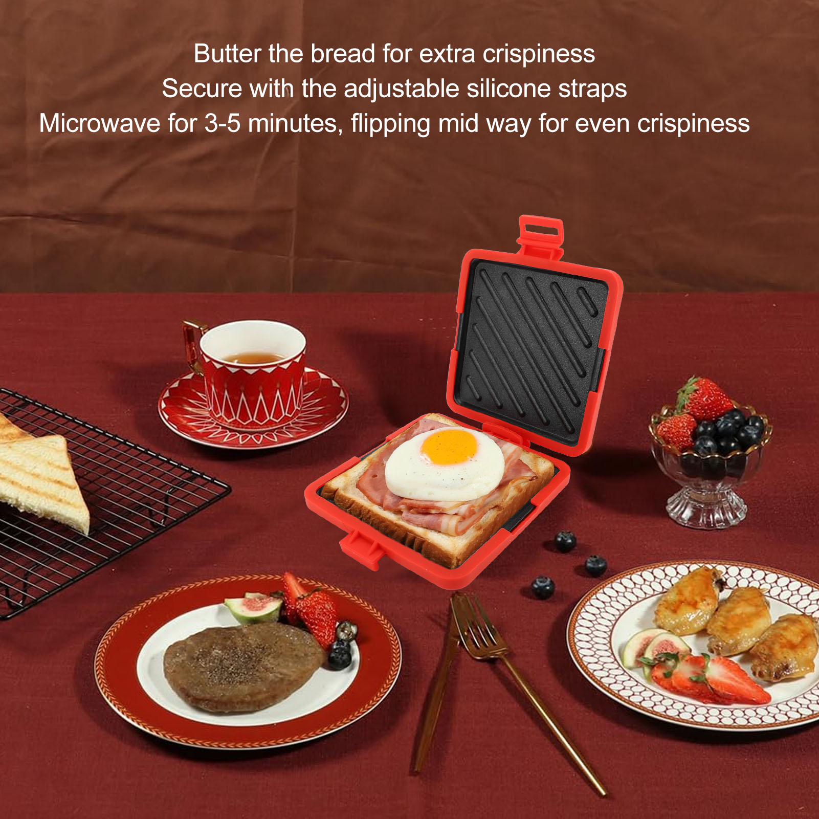 Toastie Maker Microondas Toast - Sandwich Press Panini reseña y precio